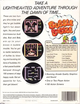 Bubble Bobble box cover back